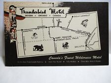 1940 CARTÃO POSTAL MAPA PUBLICITÁRIO "THUNDERBIRD HOTEL" NO NOVO TRANS CN HWY DRYDEN ONT CN BIO comprar usado  Enviando para Brazil