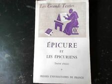 Epicure epicuriens textes d'occasion  Saint-Maur-des-Fossés