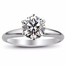 Diamond Engagement Ring Solitaire 14k White Gold Round Cut 1.68 Carat GVS2 for sale  Shipping to South Africa