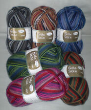 (53 €/kg) 100 gr SALSA sock wool by RELLANA 4-way/4-way pattern forming, brugt til salg  Sendes til Denmark
