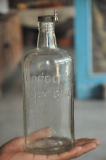 Vintage Gordon's Asciutto Gin Ad Unico Forma Vetro Vino / Whisky Bottle, England, usado segunda mano  Embacar hacia Argentina