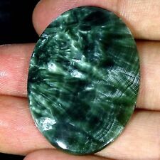 45.70 Cts Natural Seraphinite Oval Cabochon Loose Gemstone 30X42X4MM for sale  Shipping to South Africa