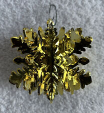 Gold metallic snowflake for sale  Shipping to Ireland
