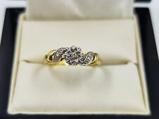 9CARAT Gold Ring Diamond Size M Hallmarked Beautiful Rare  for sale  Shipping to South Africa