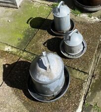 Galvanised poultry drinkers for sale  WORKSOP