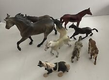 HORSES 8 PLASTIC TOY HORSES. USED. NONE BROKEN. for sale  Shipping to South Africa