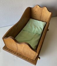 Usado, Boneca bebê vintage rústica artesanal de madeira berço de balanço sólido berço cama comprar usado  Enviando para Brazil