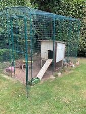 omlet chicken run with feeder and water pots and old chicken coop for sale  ROTHERHAM