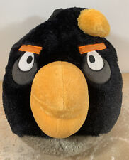 "MOCHILA DE FELPA ANGRY BIRDS NEGRA BOMBA PÁJARO DE PELUCHE JUGUETE DE PELUCHE 12", usado segunda mano  Embacar hacia Argentina