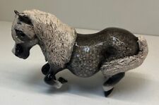 Cheval Gray Pony   Spaghetti Maned Ceramic Handcrafted Figurine 8" X 6', Al-5 for sale  Shipping to South Africa