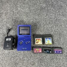 Nintendo Gameboy Advance GBA SP Handheld System Cobalt Blue AGS-001 + 5 Games for sale  Shipping to South Africa