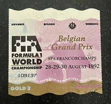 Usado, 🇩🇪Michael Schumacher 1ª vitória na F1 - 1992 Bélgica F1 Grand Prix Pass/Ticket comprar usado  Enviando para Brazil