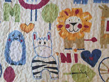 Colcha acolchoada infantil cobertor leões elefantes girafa zebra 64 x 86 comprar usado  Enviando para Brazil