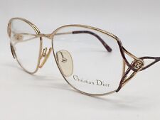 Monturas de gafas Dior para mujer oro púrpura ovalado lentes 2799 años 80 vintage, usado segunda mano  Embacar hacia Argentina