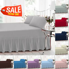 Extra Deep Fitted Valance Sheet Bed Sheets Single Double King Super King Size for sale  Shipping to South Africa