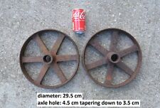 Pair iron wheels for sale  Shipping to Ireland