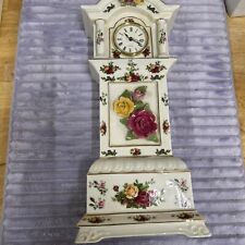 Vintage Royal Albert Old Country Rose 16-inch High Grandfather Clock for sale  Shipping to South Africa