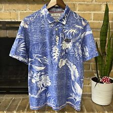 Florida Gators Mens Tommy Bahama Parque Blue Hawaiian Polo Shirt Size Medium , used for sale  Shipping to South Africa