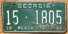 1968 georgia license for sale  Boulder
