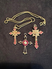 Brass cross pendants for sale  Houston
