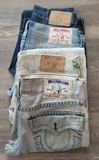 4 pares de jeans masculinos True Religion, perna reta 33 cintura , usado comprar usado  Enviando para Brazil