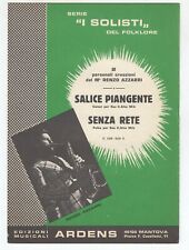Spartito RENZO AZZARRI Salice piangente - Senza rete 1977 Sax Orchestra liscio usato  Settimo Torinese