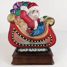 1993 EM Merck Old World Christmas 10th Anniversary Santa In Sleigh Light W/Box, used for sale  Pennington