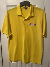 Port Authority Costco Wholesale Short Sleeve Yellow Logo Golf Polo Shirt, Size L comprar usado  Enviando para Brazil