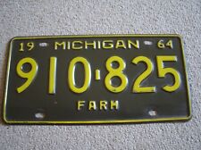 1964 michigan license plate for sale  Hemlock