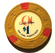 $1 CARIBE HILTON Casino Poke Chip token ficha ESTADO SAN JUAN Puerto Rico GdRd segunda mano  Embacar hacia Argentina