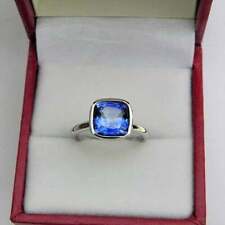 3.25 Ct Natural Blue Sapphire  925 Sterling Silver Handmade Ring Gift For Her for sale  Shipping to South Africa