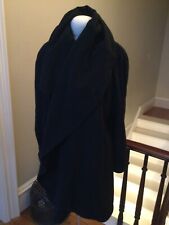VINTAGE 80’s MONDI Black Wool Coat, W. Germany, Size 42, Shawl Collar, used for sale  Shipping to South Africa