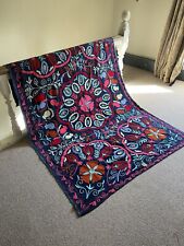 Embroidered suzani blue for sale  BURY ST. EDMUNDS