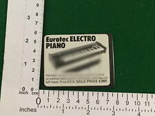 Eurotec Electro Piano Vintage 1981 Anuncio - Teclado Raro segunda mano  Embacar hacia Argentina