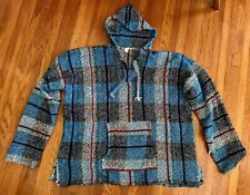 Mexican poncho hoodie for sale  Long Beach
