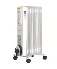 Oil Filled Radiator - 1500W 7 Fin Electric Portable Heater - White for sale  Shipping to South Africa