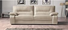 Cream leather sofa for sale  BAGSHOT
