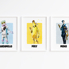 Pôsteres/impressões de arte de personagens Fortnite, crianças, jogos, quarto, arte de parede, presente, usado comprar usado  Enviando para Brazil