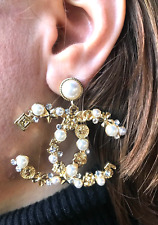 Chanel earrings logo usato  Pontinia