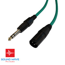 Conector macho XLR para TRS estéreo 6,35 mm - cabo de remendo de microfone balanceado de baixo ruído  comprar usado  Enviando para Brazil