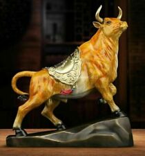 13"" móveis clássicos decoram estátua bronze artesanato Fortunas mercado de touro boi comprar usado  Enviando para Brazil