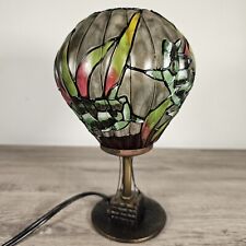 Lámpara de escritorio con globo de vidrio estilo Tiffany patrón de tortuga segunda mano  Embacar hacia Argentina