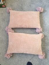 Pair Of Debenhams Bolster Type Scatter Cushions Pinky Peach Colour for sale  Shipping to South Africa