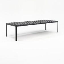 Gratz Industries Laverne TG-18 Long Woven Leather Bench w/ Blackened Frame 75x26 for sale  Shipping to South Africa