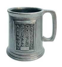 Used, Pewter Wilton Armetale Alphabet Child's ABC Mug Cup Kids Collection EUC for sale  Shipping to South Africa