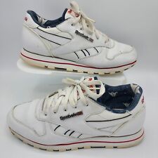 Vintage lata 90. Reebok Classics Trampki Niskie buty Białe Czerwone Niebieskie UK 5 EU 37 na sprzedaż  PL