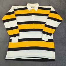 Camisa polo masculina listrada manga longa acrílica Rugby Imports grande feita na Inglaterra, usado comprar usado  Enviando para Brazil