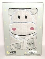Baby Bath Boxed Gift Set Hippo Hooded Towel + 1 Pair Bath Slippers 0-9 Months  for sale  Shipping to South Africa
