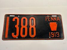 Usado, Placa de matrícula vintage de 1919 de Pensilvania #1388 segunda mano  Embacar hacia Argentina