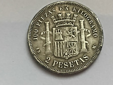 1869 spain silver for sale  FARNHAM